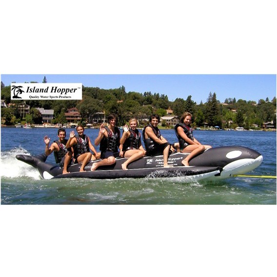 Island Hopper Whale Ride Commercial Banana Boat 6 Passenger Towable Tube