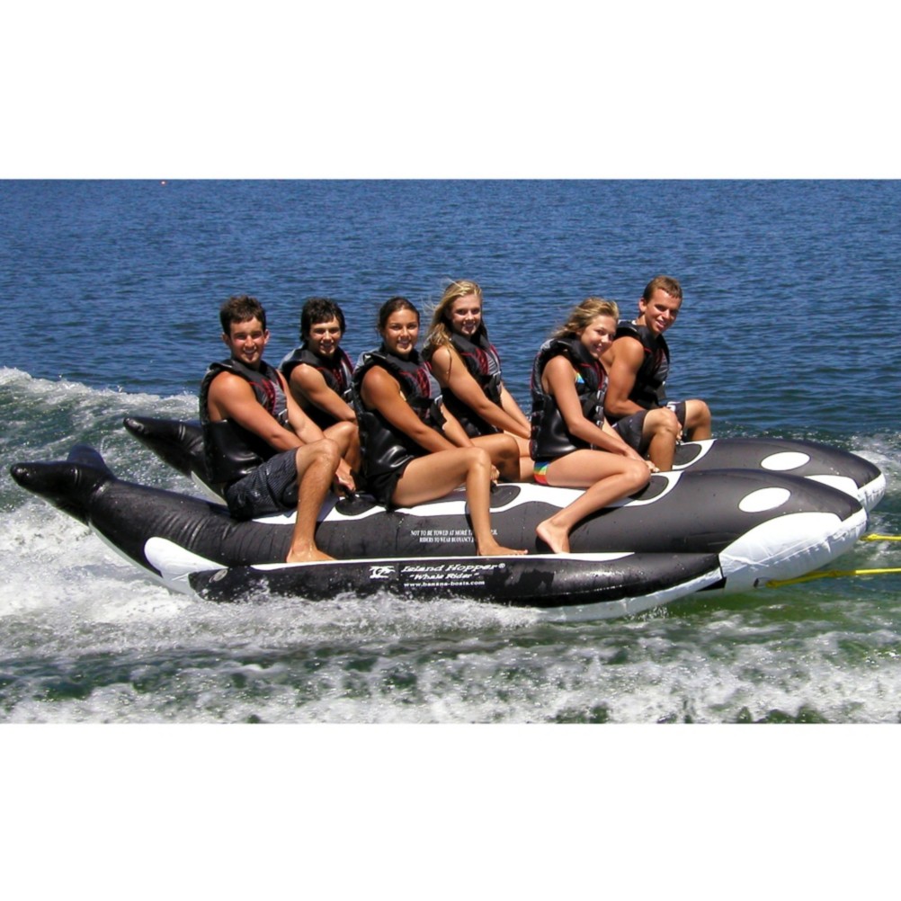 Island Hopper Whale Ride Commercial Banana Boat 6 Passenger Side By Side Towable Tube