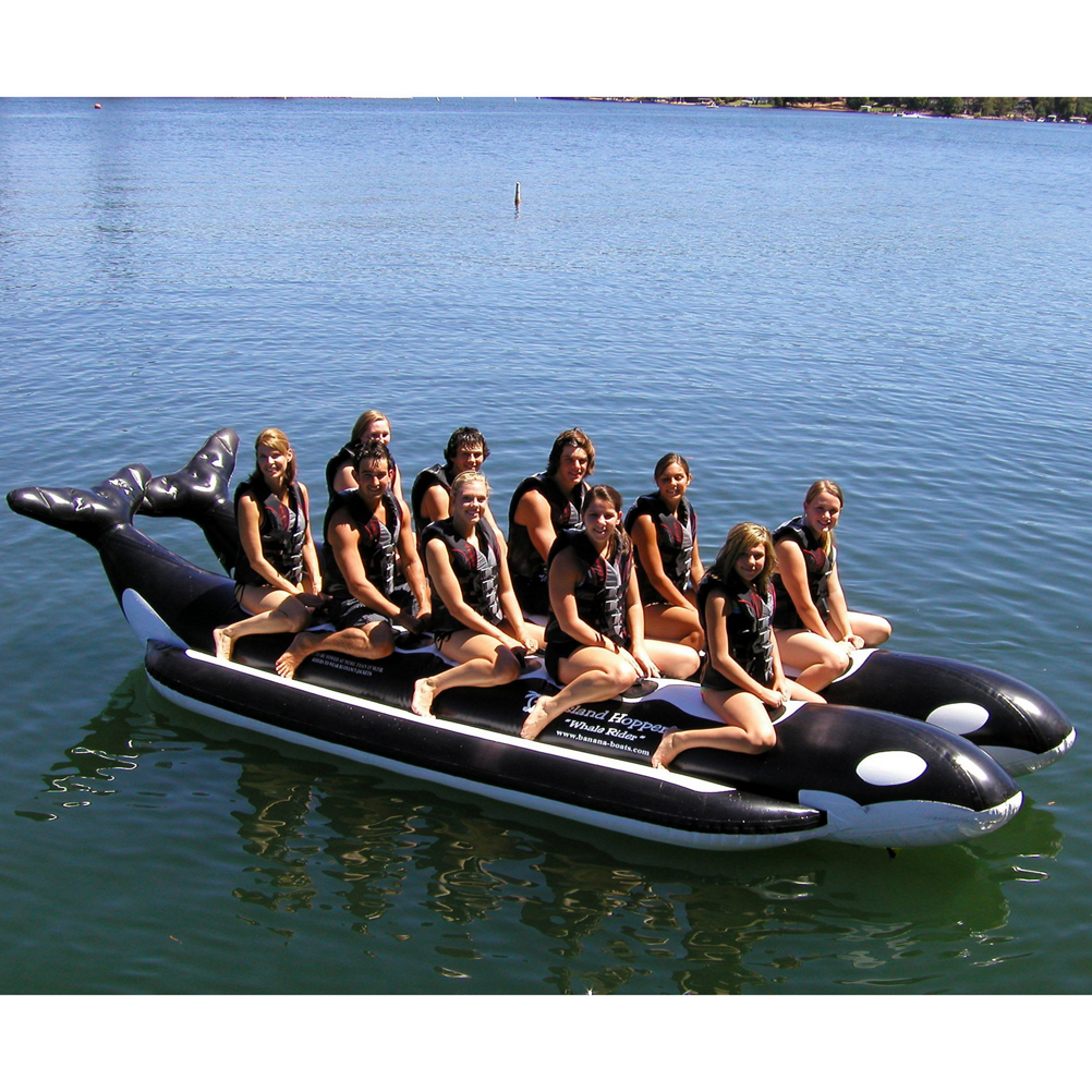 Island Hopper Whale Ride Commercial Banana Boat 10 Passenger Side-By-Side Towable Tube