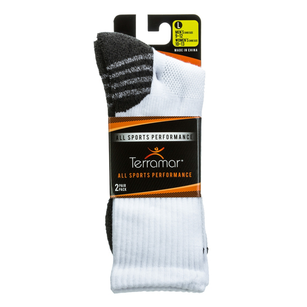 Terramar ASP CoolMax Mens Crew Socks 2 Pack