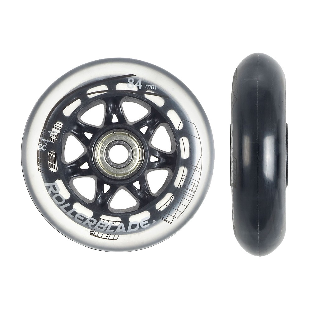 Rollerblade 84mm 84A Inline Skate Wheels with SG7 Bearings 8pack 2017