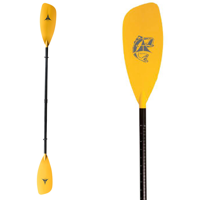 If you're a high angle paddler looking for power and control then you'll want to check out this Adventure Technology Search Angler Kayak Paddle.  This paddle features fiberglass reinforced nylon blades so that it can handle the wear-and-tear of hitting rocks and sand as you seek out the perfect spot to drop a line.  The Search Angler Kayak Paddle by Adventure Technology is great for those who want to fish in the harder to reach spots and love spending the day out on the water.  10cm Adjustable Length,  Weight: 37 oz, Blade Size: 602 sq cm, Shaft Size: Standard, Shaft Material: Carbon, Specific Blade Material: Fiberglass Reinforced Nylon, Shaft Shape: Straight, Blade Shape: High Angle, Blade Material: Fiberglass/Nylon, Fishing Specific: Yes, Model Year: 2016, Product ID: 375860, Model Number: 8040995, GTIN: 0729282063212