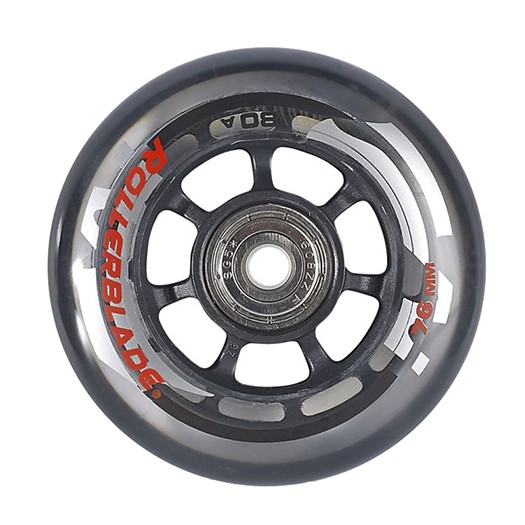 Rollerblade Wheel Kit 76mm/80A Inline Skate Wheels with SG5 Bearings - 8pack 2019