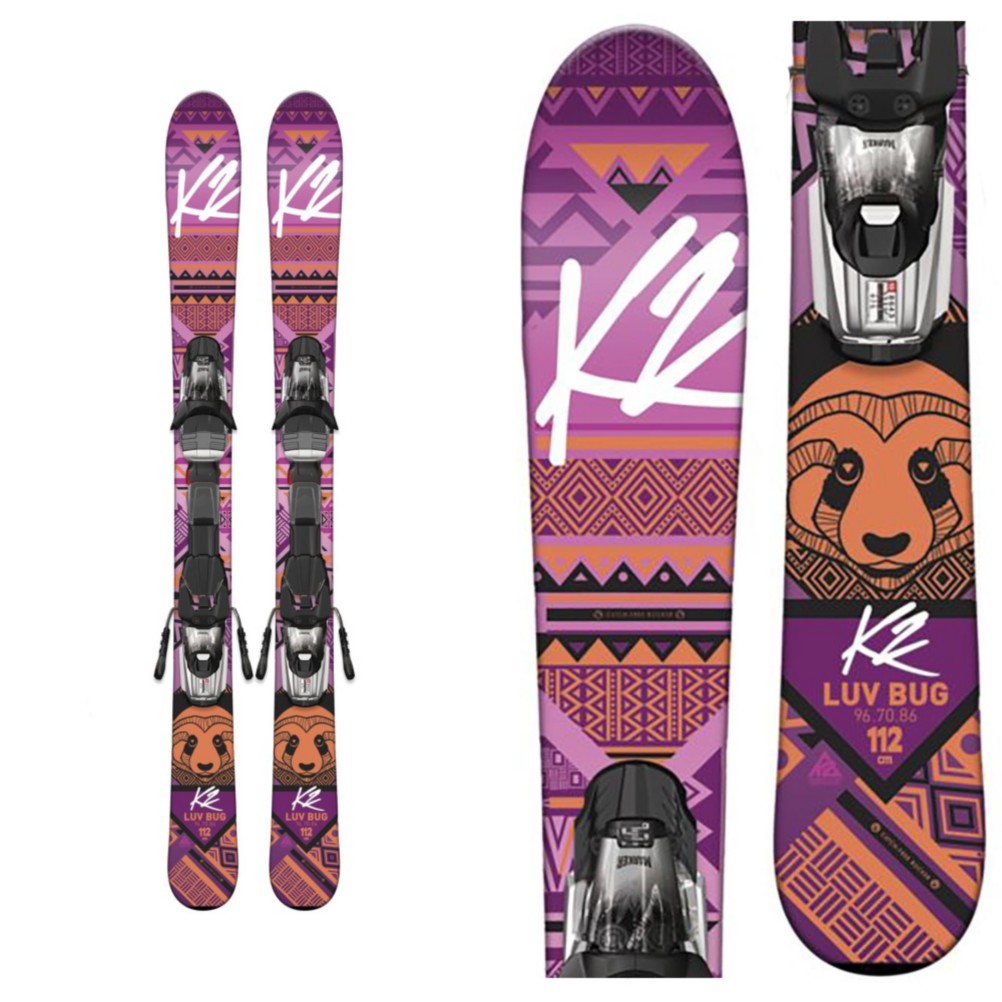 K2 Luv Bug Kids Skis with Marker Fastrak2 4.5 Bindings