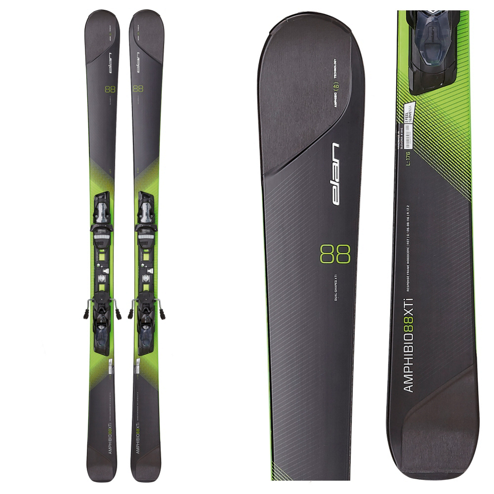 Elan Amphibio 88 XTi Skis with ELX 120 Fusion Bindings