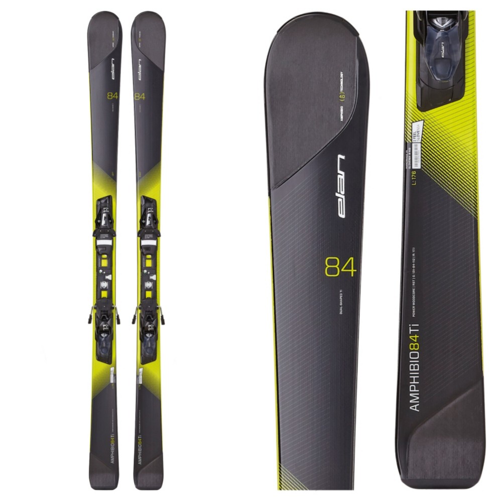 Elan Amphibio 84 Ti Skis with ELX 110 Fusion Bindings