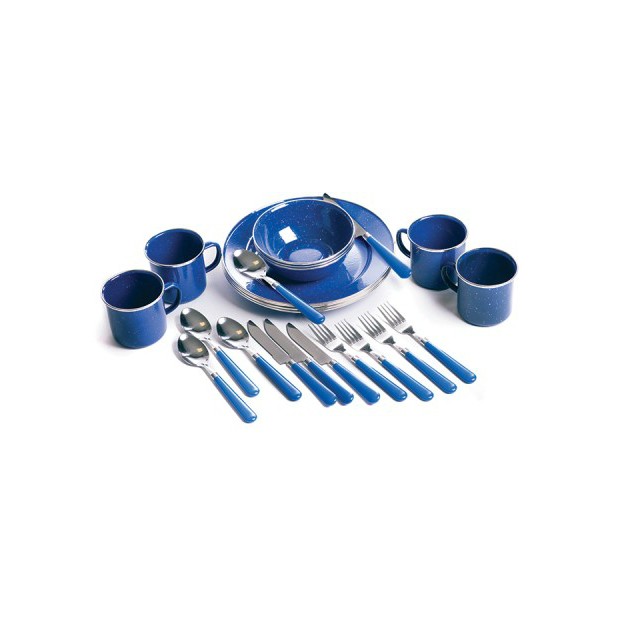 Stansport 24 PC Enamel Tableware Set