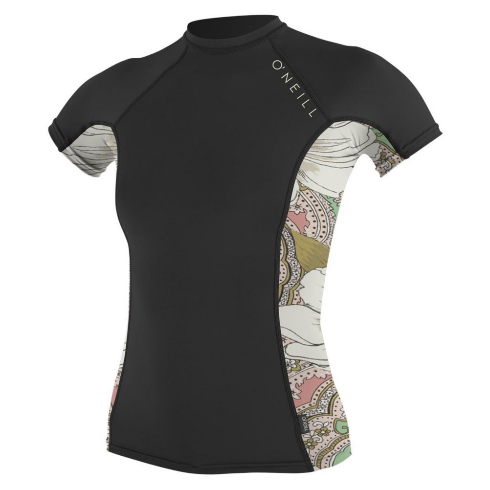 O'Neill Side Print Short Sleeve Crew Womens Rash Guard