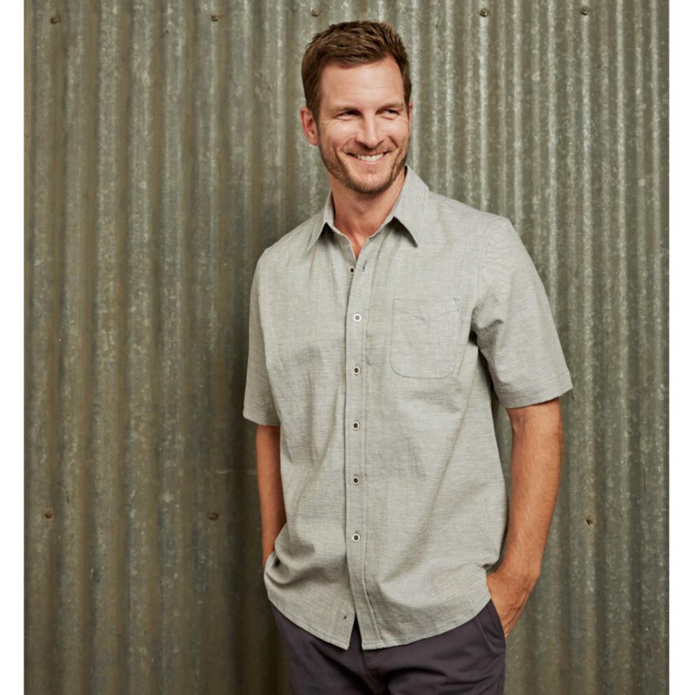 Purnell Short Sleeve Linen Mens Shirt