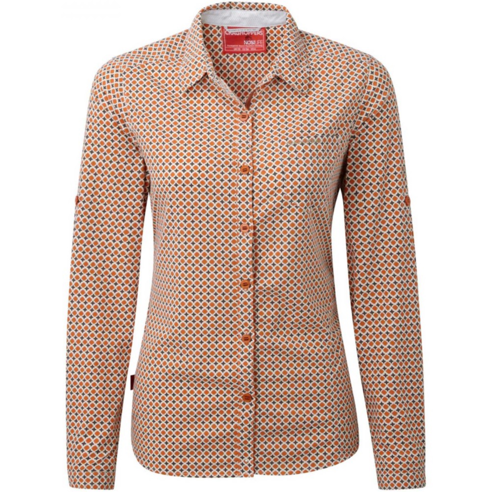 Craghoppers NosiLife Olive Long Sleeved Womens Shirt