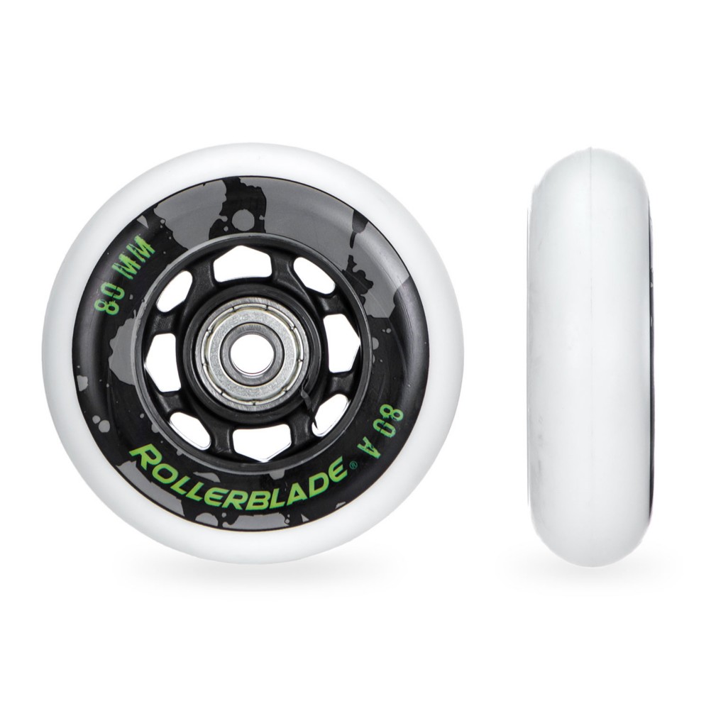 Rollerblade Wheel Kit Urban 80mm/82A Inline Skate Wheels with SG7 Bearings 8 Pack 2017