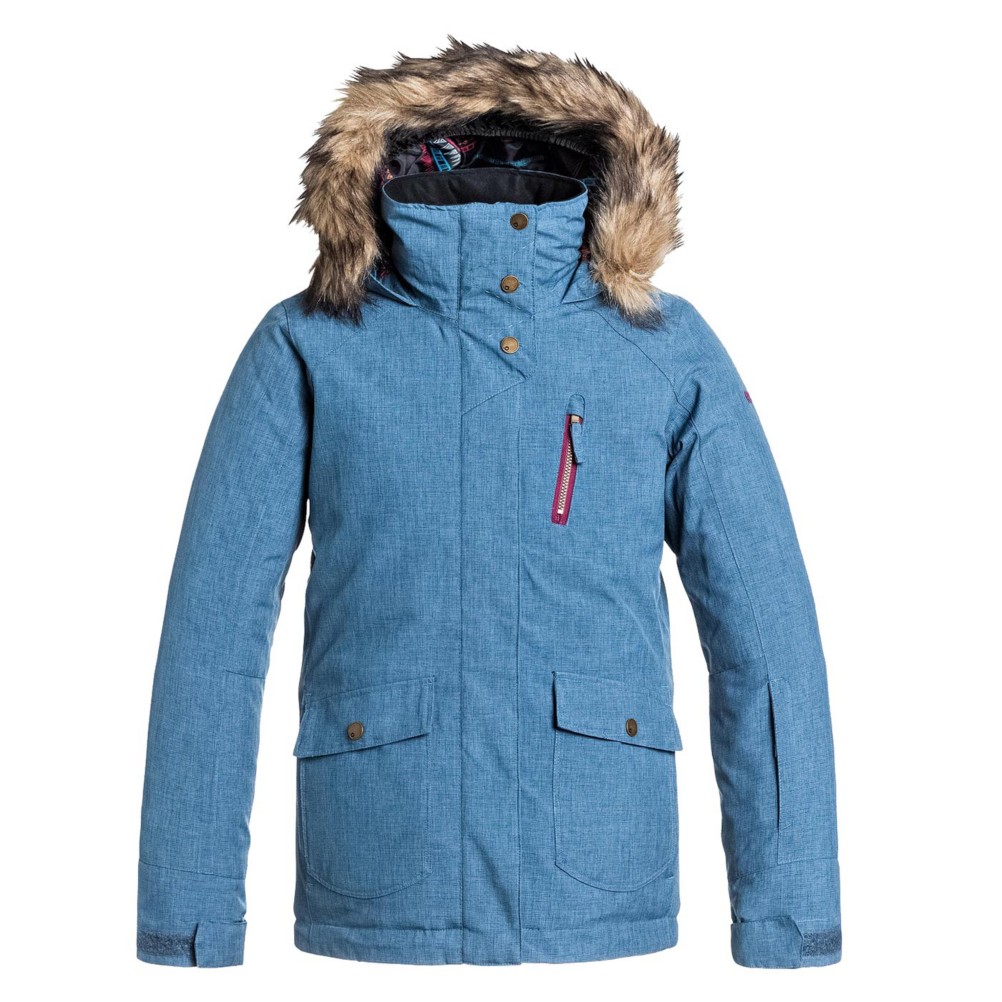 Roxy Tribe Faux Fur Girls Snowboard Jacket
