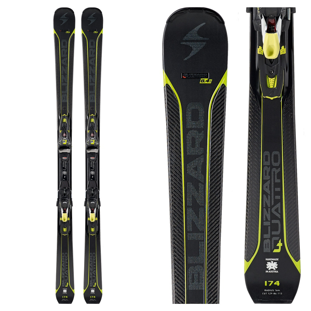 Blizzard Quattro 84 Ti Skis with Xcell 12 Bindings 2018