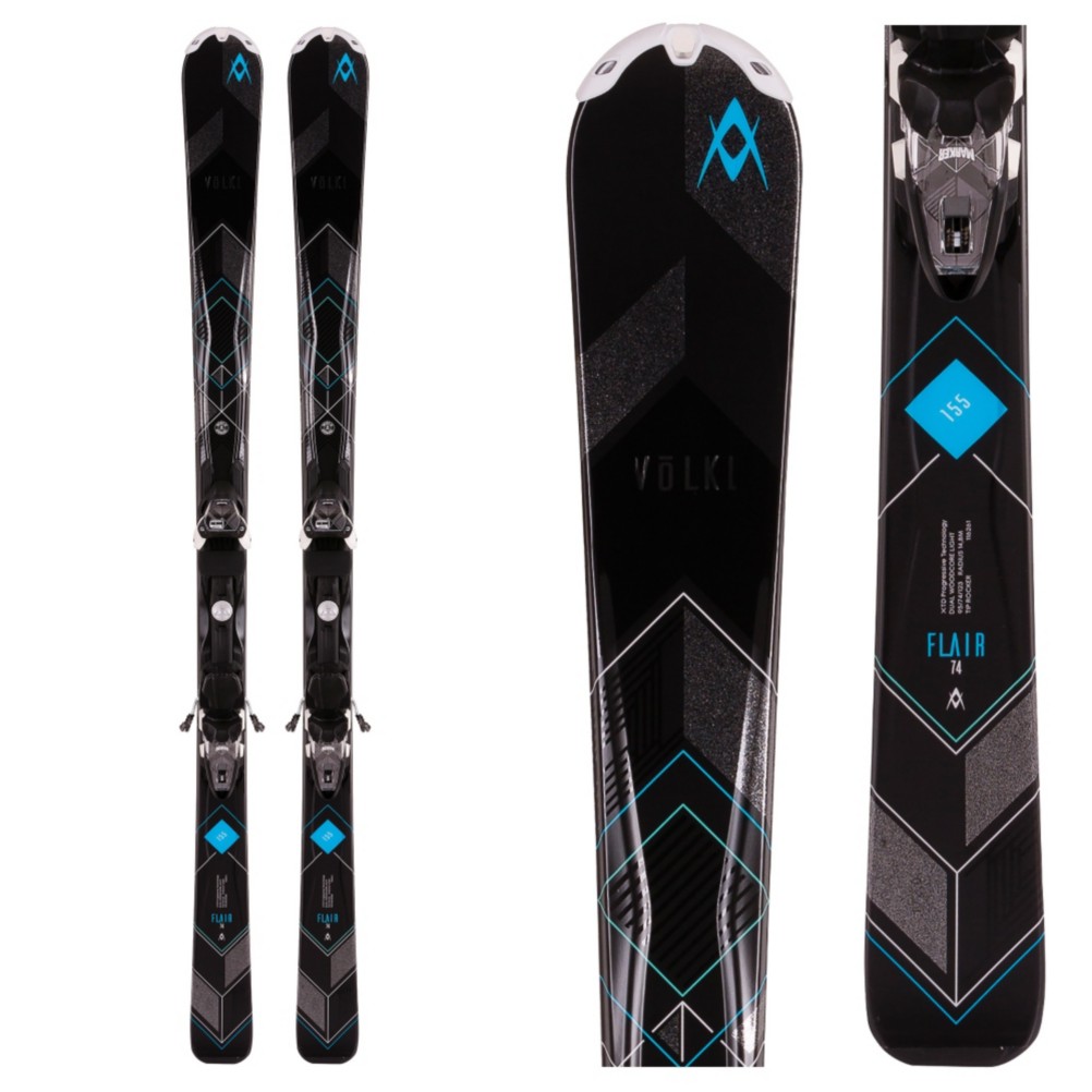 Volkl Flair 74 Womens Skis with 4Motiion 10.0 Bindings