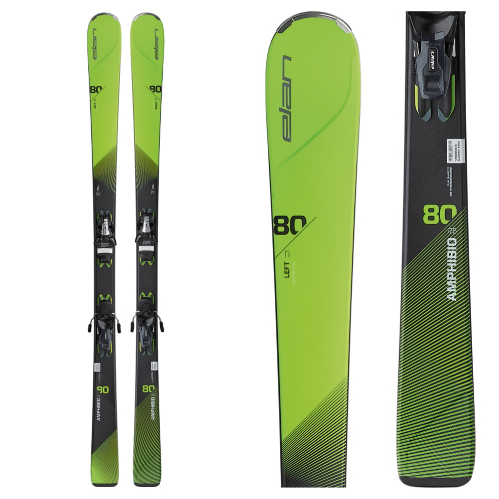Elan Amphibio 80Ti Skis with ELS 110 Bindings