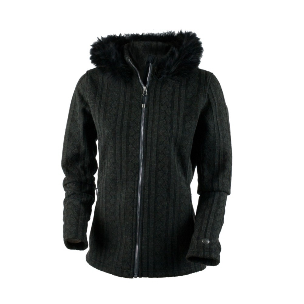 Obermeyer Sadie Cable Knit Faux Fur Womens Sweater