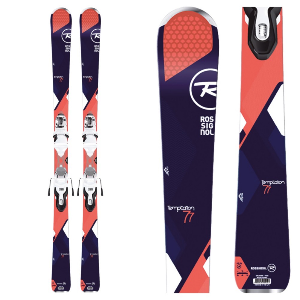 Rossignol Temptation 77 Womens Skis with Xpress 10 Bindings 2017