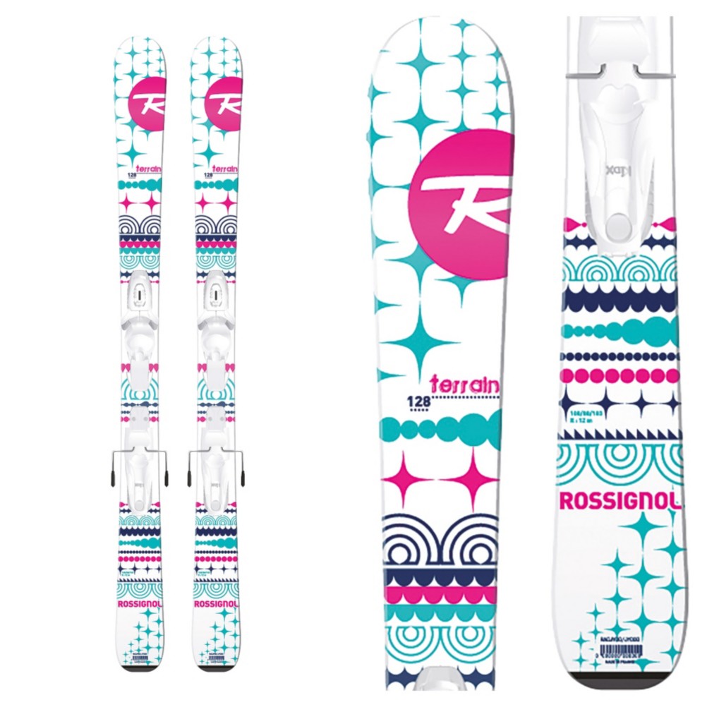 Rossignol Terrain Girl Kids Skis with Kid X Bindings 2017