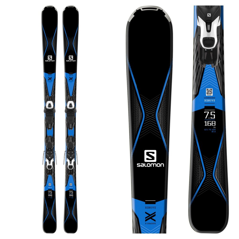 Salomon X Drive 7.5 Skis with Lithium 10 Bindings