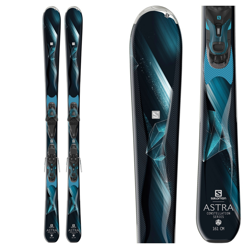 Salomon Astra Womens Skis with Lithium 10 Bindings