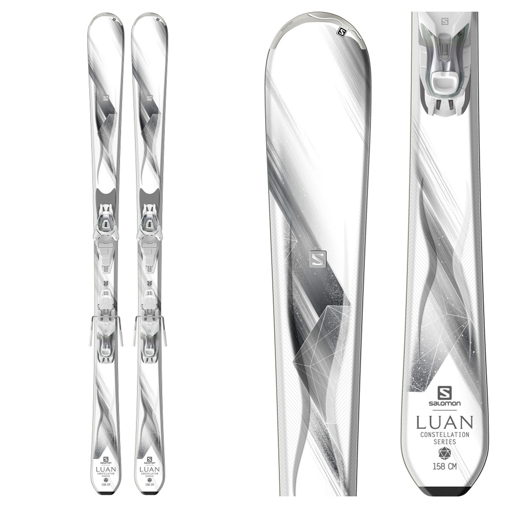 Salomon Luan Womens Skis with Lithium 10 Bindings
