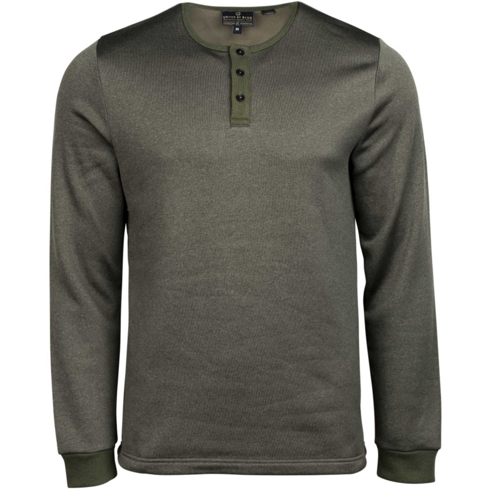 United By Blue Standard Long Sleeve Henley Mens Shirt