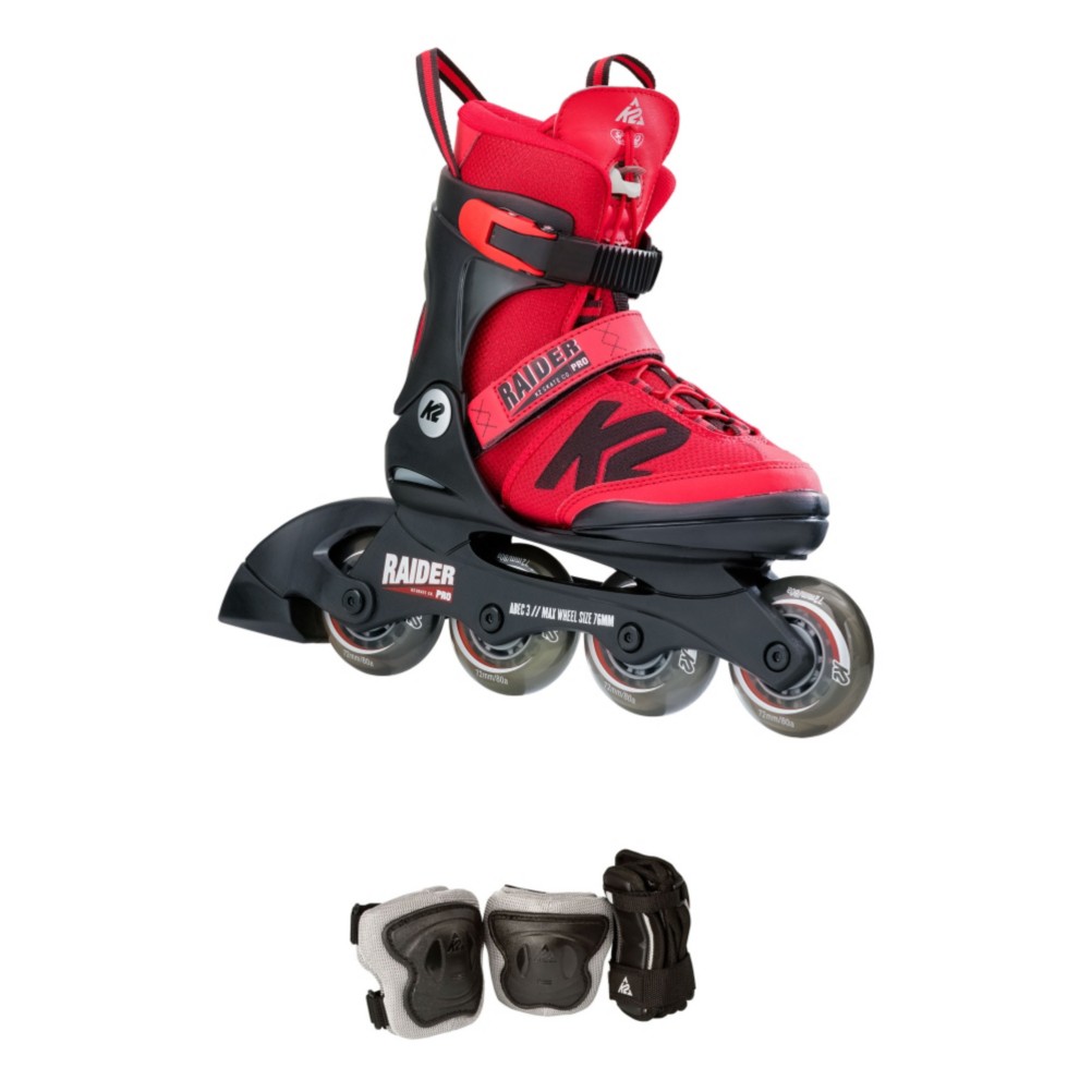 K2 Raider Pro Pack Adjustable Kids Inline Skates 2017