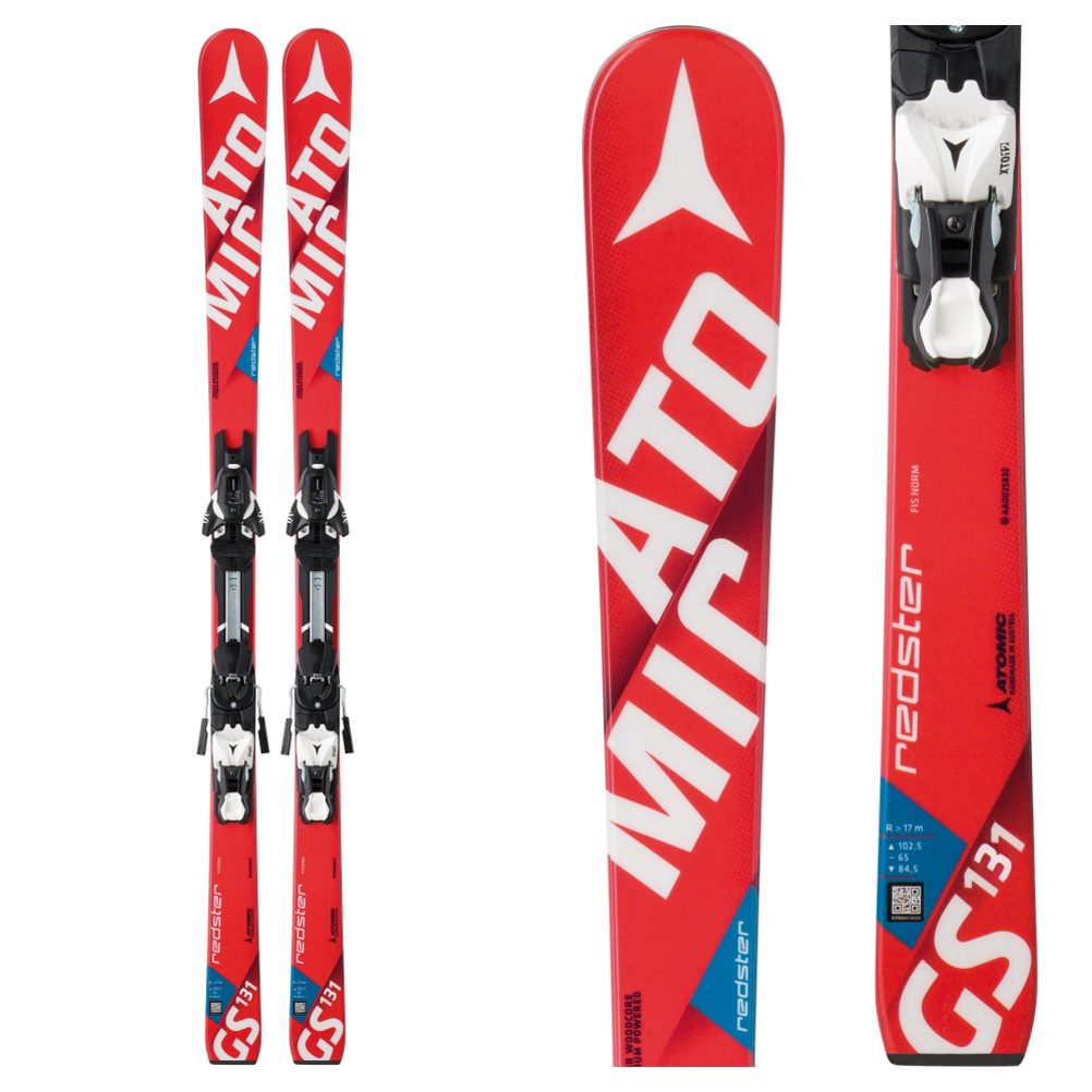 Atomic Redster FIS GS Jr. S Junior Race Skis with XTL 7 Bindings