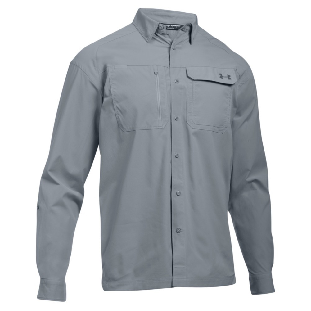 Under Armour Fish Hunter Long Sleeve Solid Mens Shirt