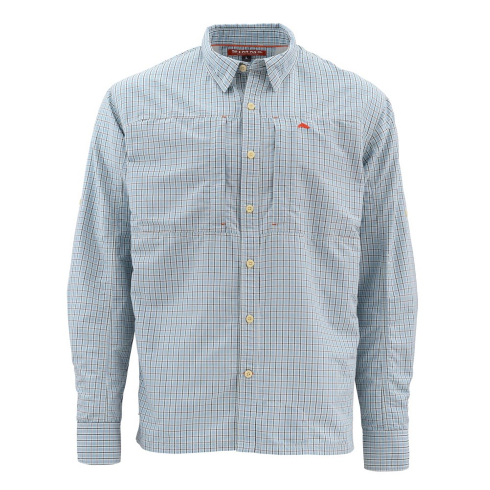 Simms Bugstopper Long Sleeve Plaid Mens Shirt