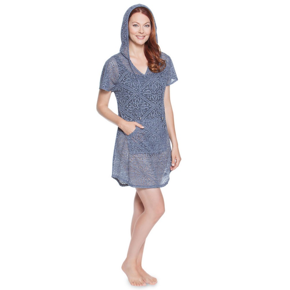 Dotti Charming Crochet Hoodie Bathing Suit Cover Up