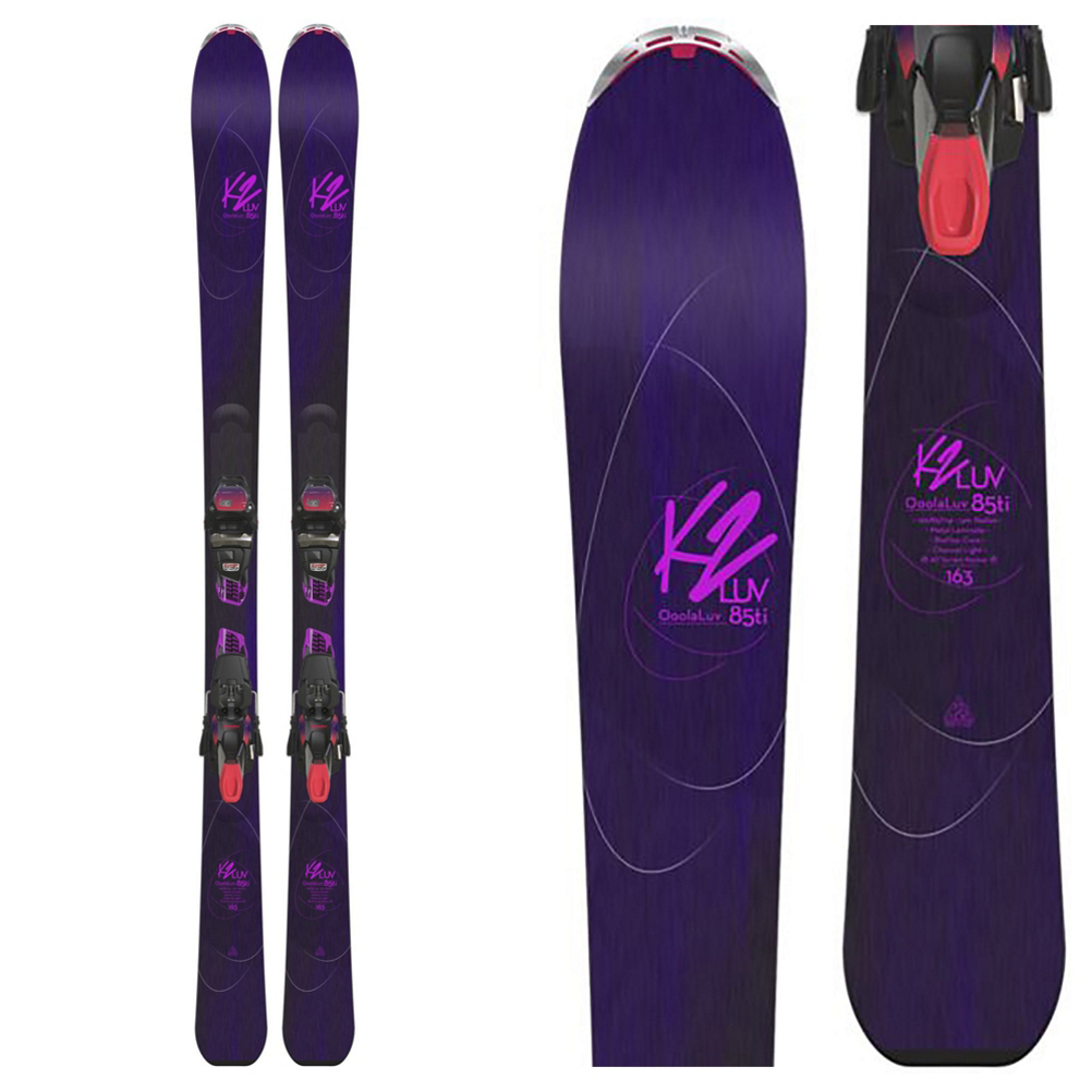 K2 OooLaLuv 85Ti Womens Skis with ERC 11TCx Light Bindings 2018