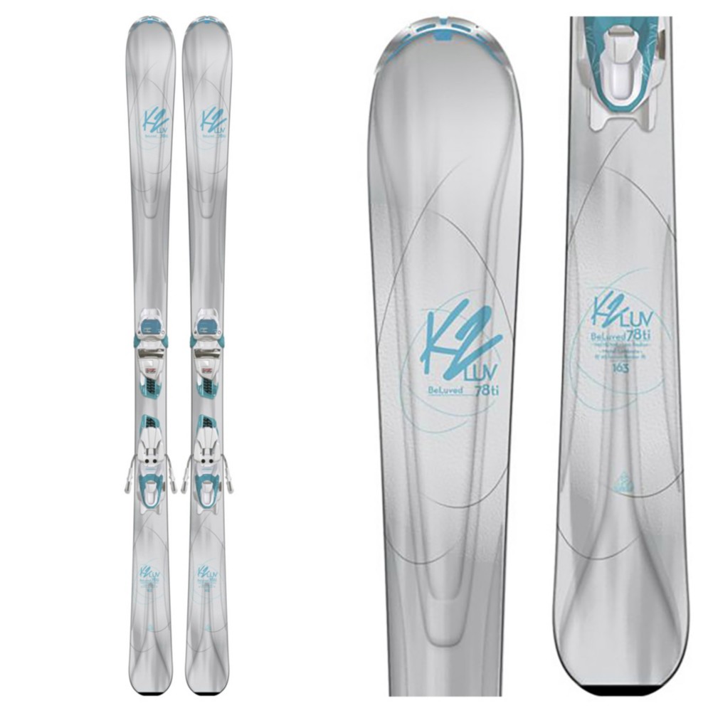 K2 BeLuved 78Ti Womens Skis with ER3 10 Bindings 2018