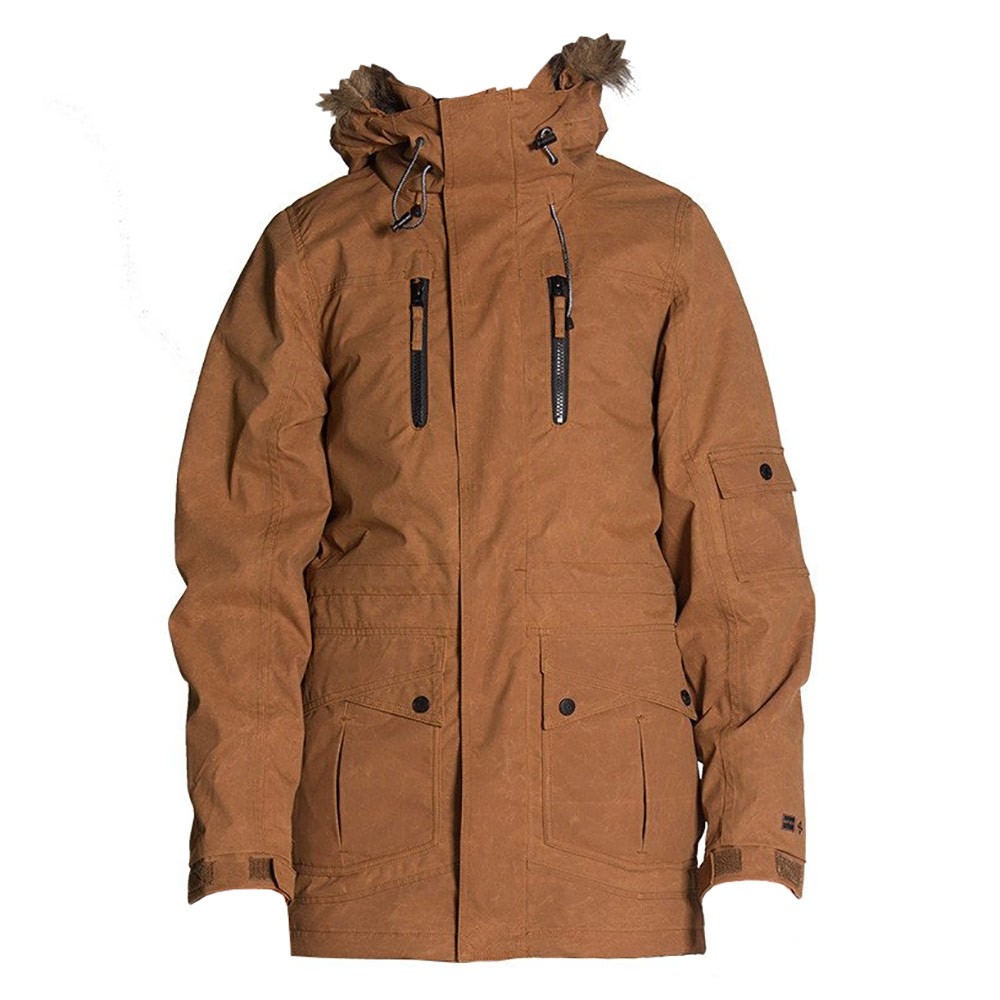 Ripzone Atlas w/Faux Fur Mens Insulated Snowboard Jacket