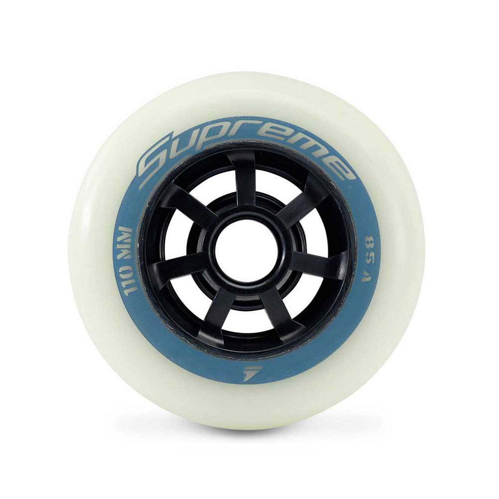 Rollerblade Supreme Glow 110mm 85A Inline Skate Wheels - 6 Pack 2020