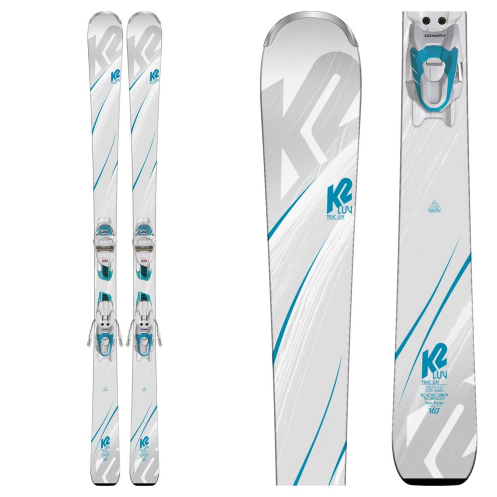 K2 True Luv Womens Skis with ER3 10 TCX Bindings 2019