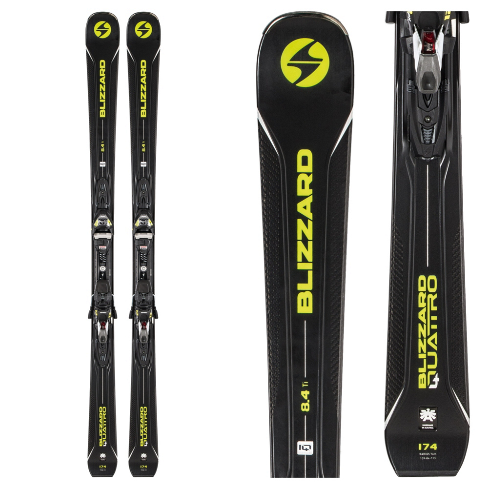 Blizzard Quattro 8.4 Ti Skis with TPX 12 Bindings 2019