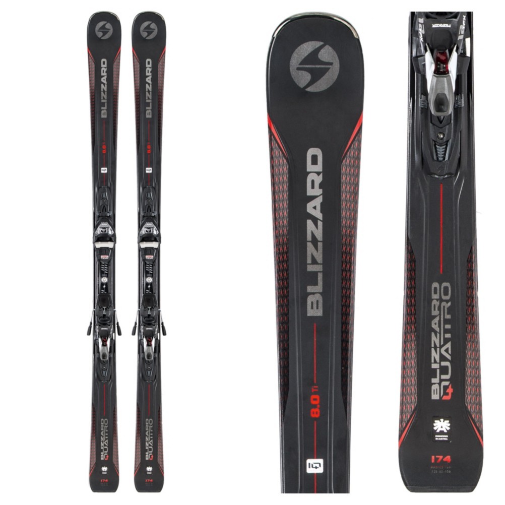 Blizzard Quattro 8.0 Ti Skis with TPX 12 Bindings 2019
