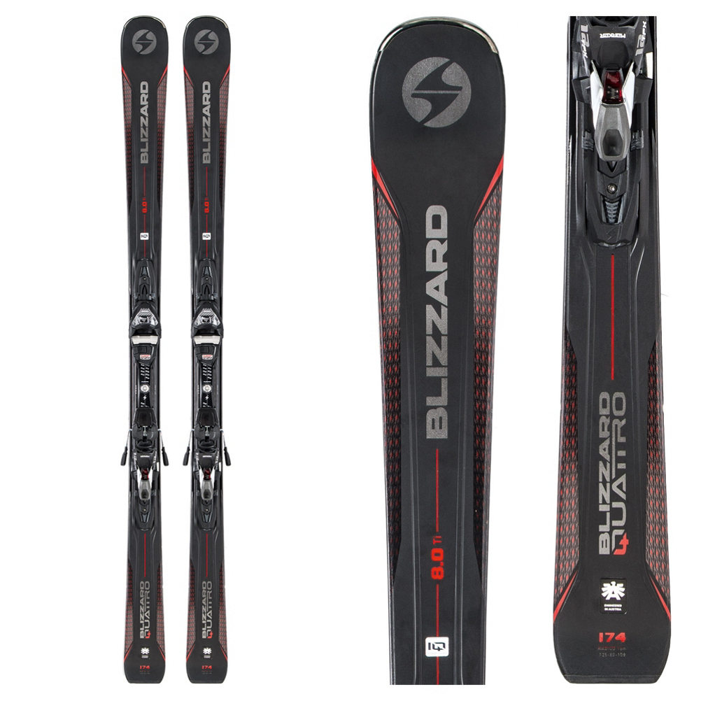 Blizzard Quattro 8.0 Ti Skis with TPX 12 Bindings 2019