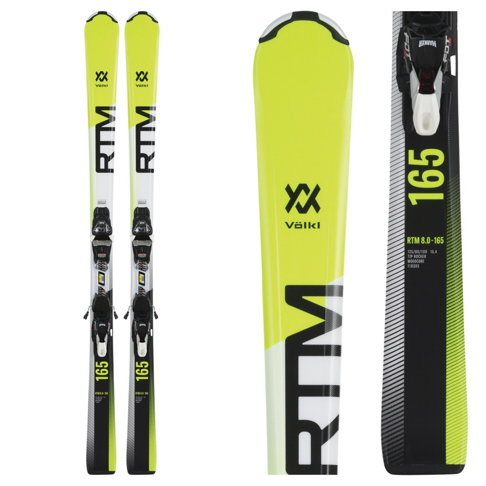 Volkl RTM 8.0 Skis with FDT TP 10 Bindings 2019