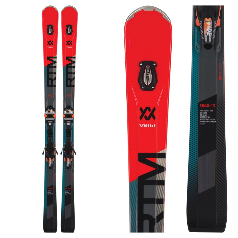 Volkl RTM 86 Skis with IPT WiderideXL Bindings 2019