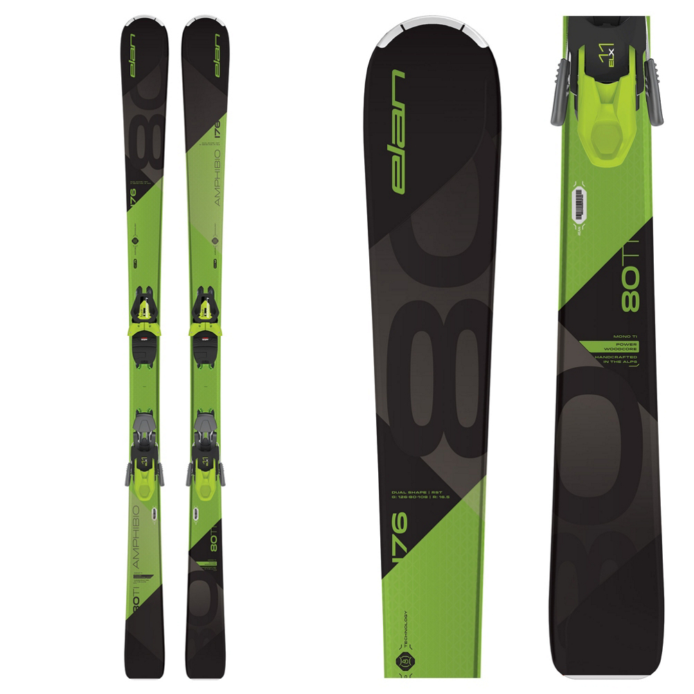 Elan Amphibio 80 Ti Skis with ELX 11 GW Bindings 2019