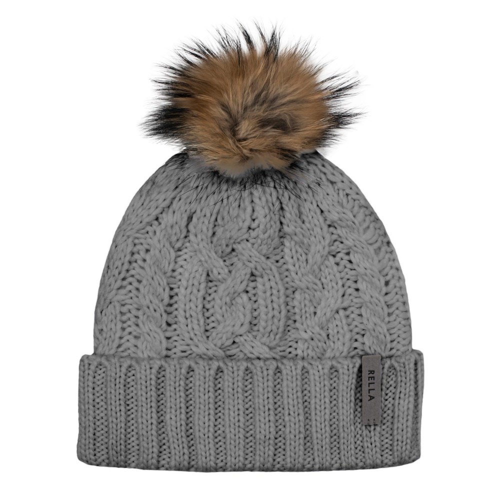 Rella Consider Cuff w/Faux Fur Pom Womens Hat