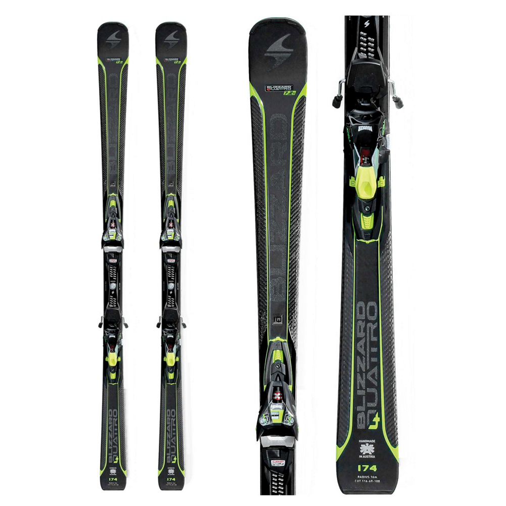 Blizzard Quattro 7.2 Ti Skis with X Cell 12 Bindings