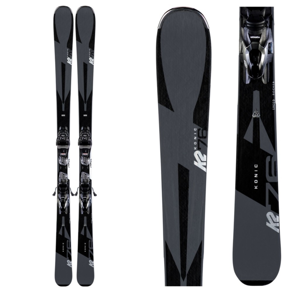 K2 Konic 76 Skis with M3 10 Compact Quikclik Bindings 2020