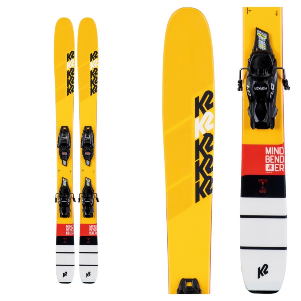 K2 Mindbender Jr. 7.0 Kids Skis with FDT Jr 7.0 Bindings 2020