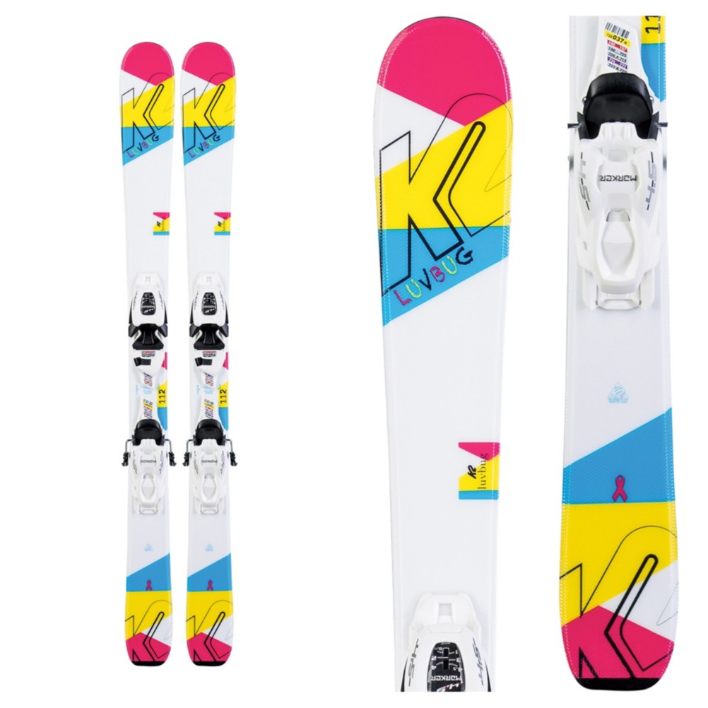 K2 Luvbug Kids Skis with FDT Jr 4.5 Bindings 2020