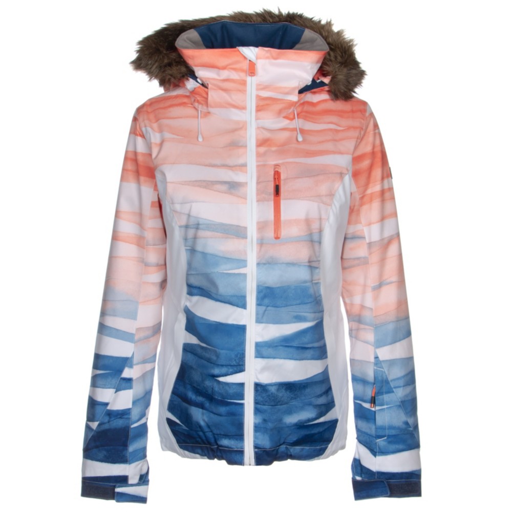 Roxy Jet Ski Premium Faux Fur Womens Insulated Snowboard Jacket