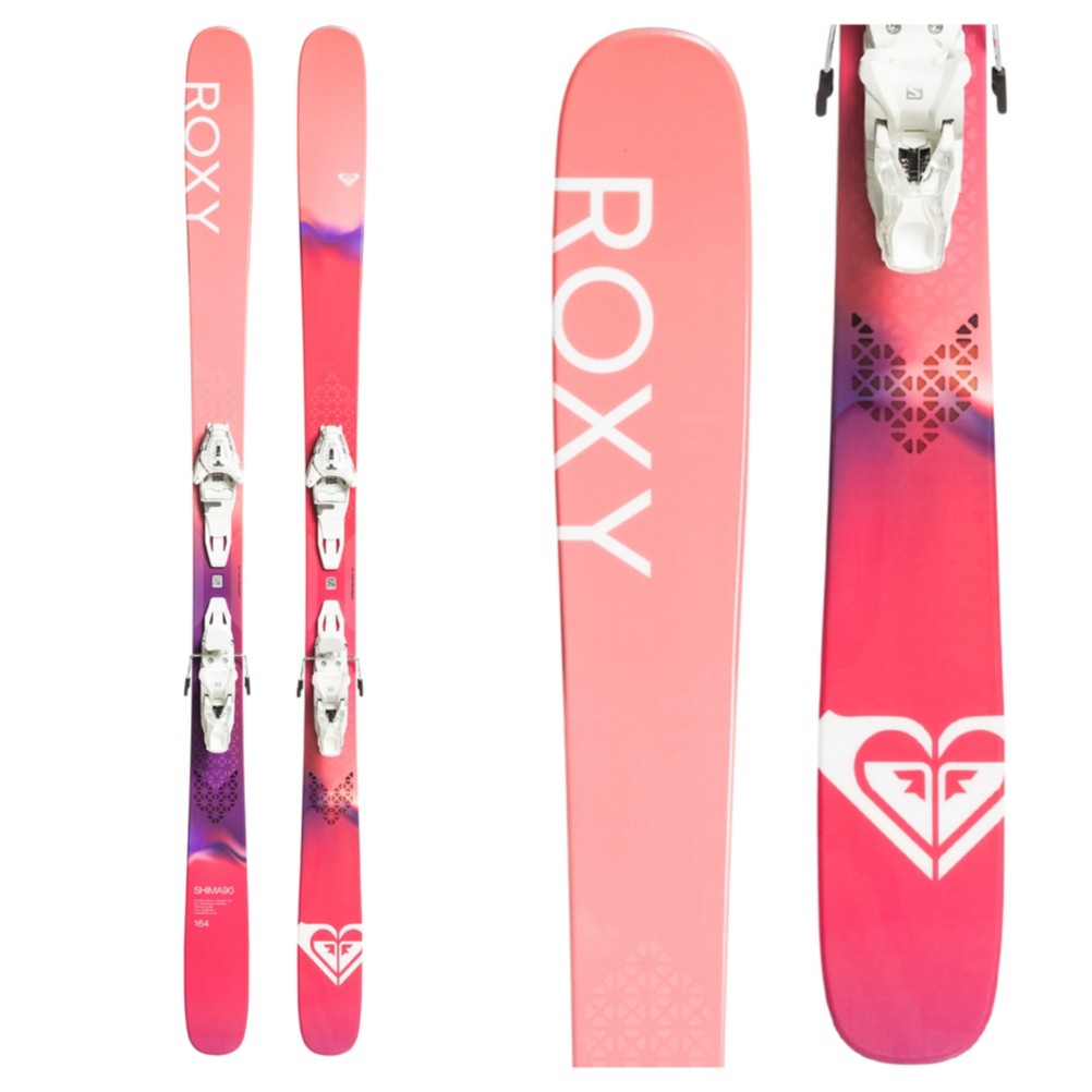 Roxy Shima 90 Womens Skis with Roxy Lithium 10 GW by Salomon Bindings 2020