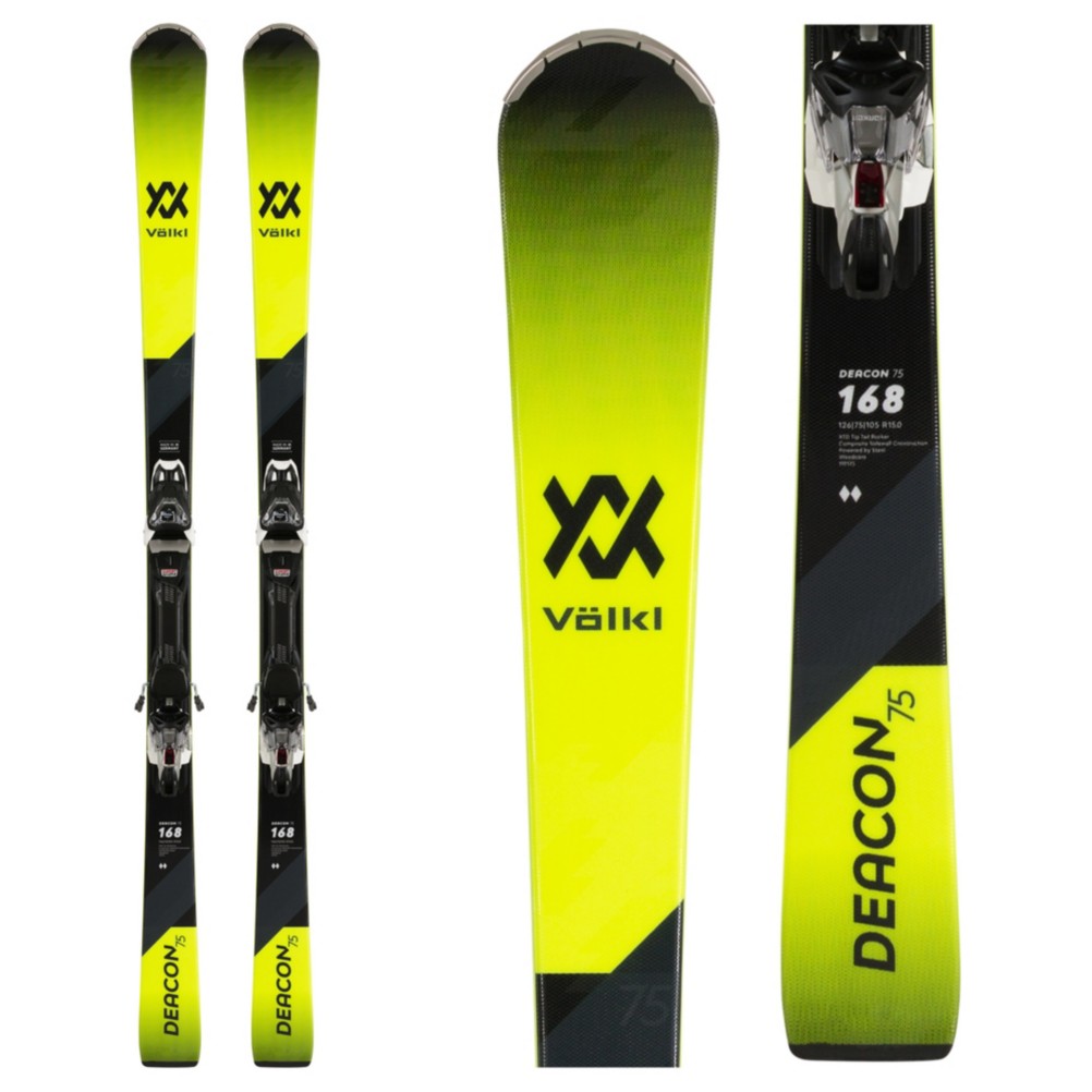 Volkl Deacon 75 Skis with vMotion 3 10 GW Bindings 2020